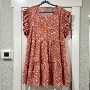 Michelle McDowell Ruffle Sleeve Dress